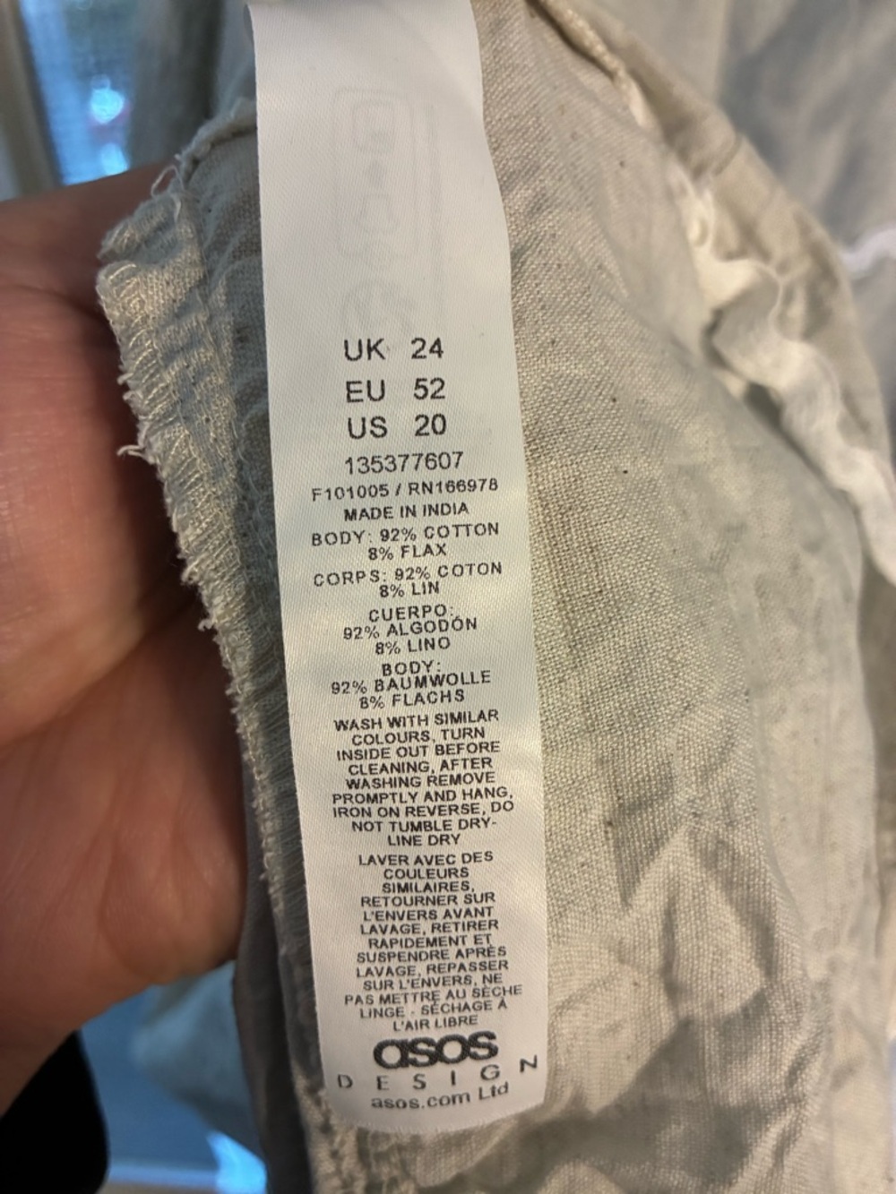 ASOS Curve Light Gray Maxi Sundress with White Trim - Picture 6 of 6